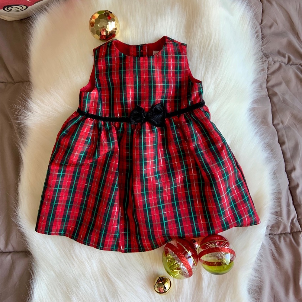 Classic plaid/Velvet Black Bow